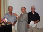 Gilmor Camp Commander Michael  K. Williams swears in new member , Chris Carter, September 11, 2013