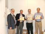 Col. Harry W. Gilmor Camp Commander Jim Doyle presents the Maryland Distinguished Service Medal and the National SCV Meritorious Service Medal  to Mike Williams, Steve Smith, and Bruce Null for all their fine work on the  Gilmor Camp Adopt a Confederate Program.