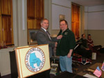 Gilmor Camp swears in new member, Richard Barnett, Dec. 13. 2006