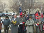 Commander Michael K. Williams and reenactors at the 
Annual General Lee and General Jackson Birthday Ceremony, January 19, 2008.