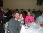 Compatriot Gene Leasure and family enjoy the Feb. 2, 2008  Annual Col. Harry W. Gilmor Birthday Bull and Oyster Roast